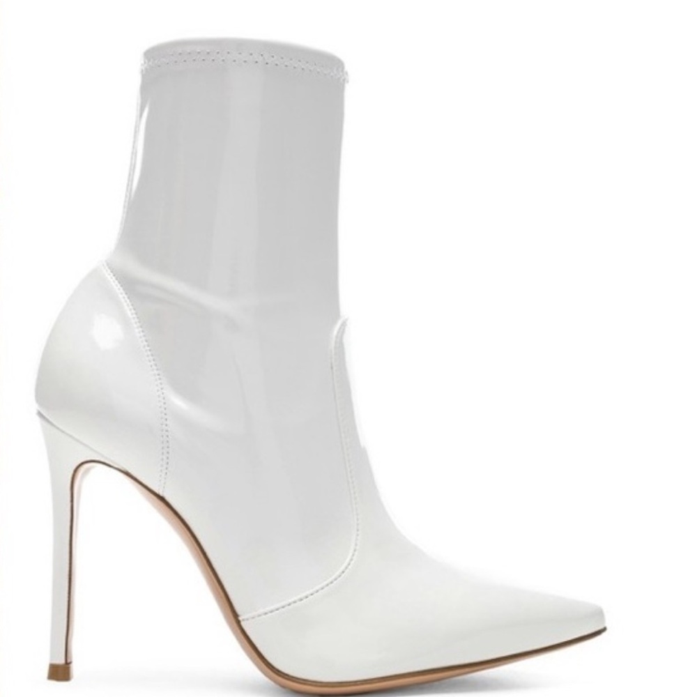 ❤️ Gianvito Rossi White High Heel Ankle Boots